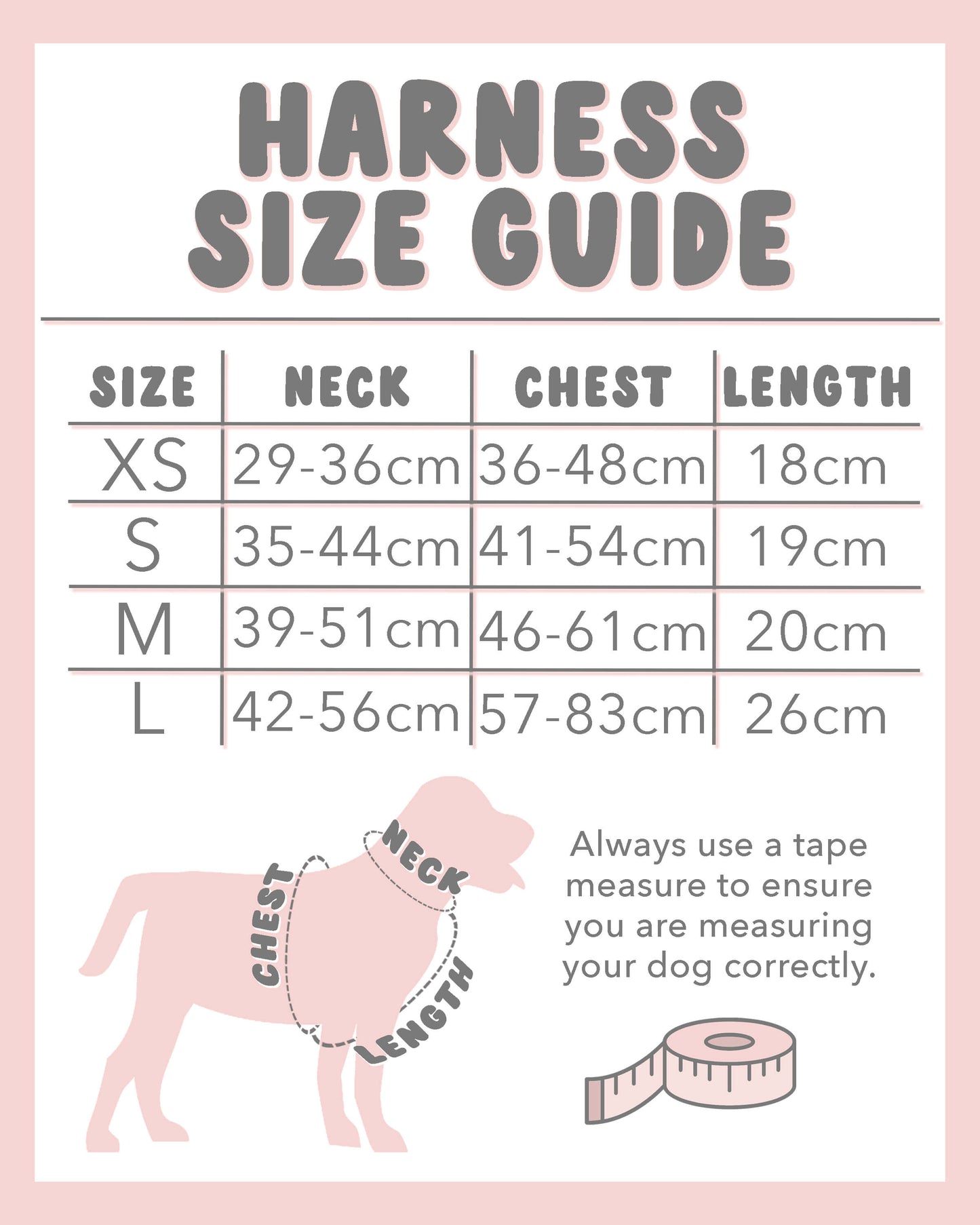 Adjustable Harness - Pretty in Pink