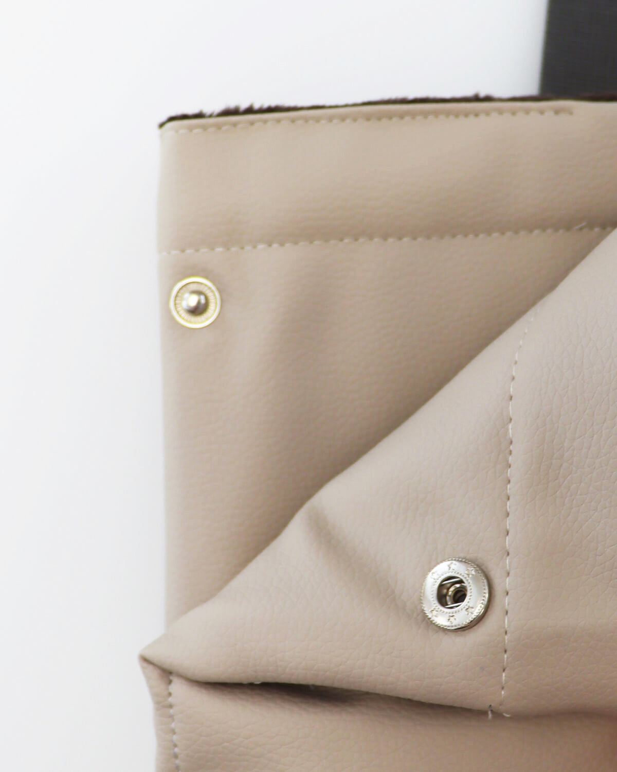 The Original Faux Leather Mat Bag - BEIGE