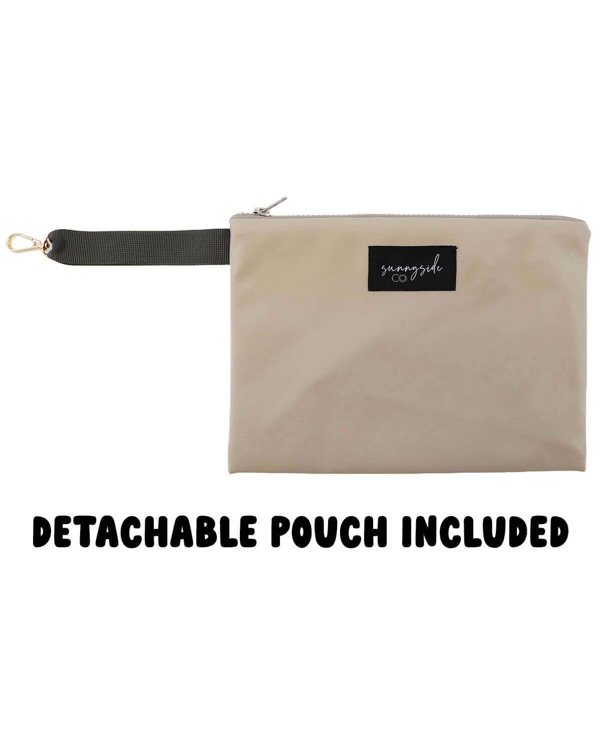 The Original Faux Leather Mat Bag - BEIGE