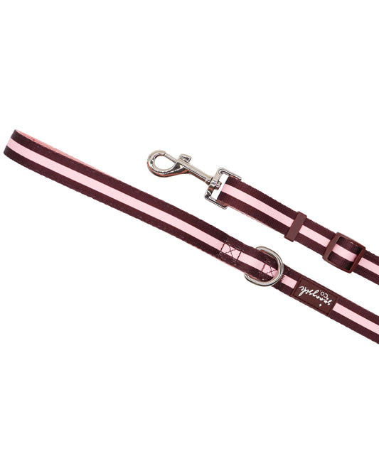 Adjustable Lead - Burgundy Stripes