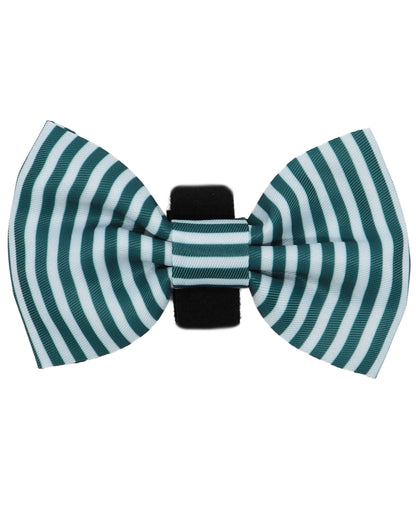 Bow Tie - Teal Stripes