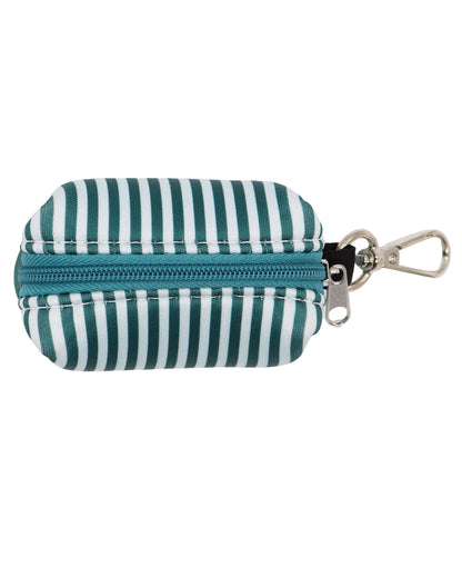 Poo Bag Holder - Teal Stripes
