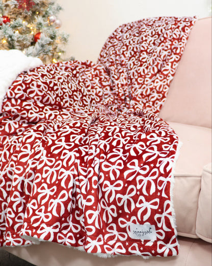 Bow So Festive - XL Plush Blanket