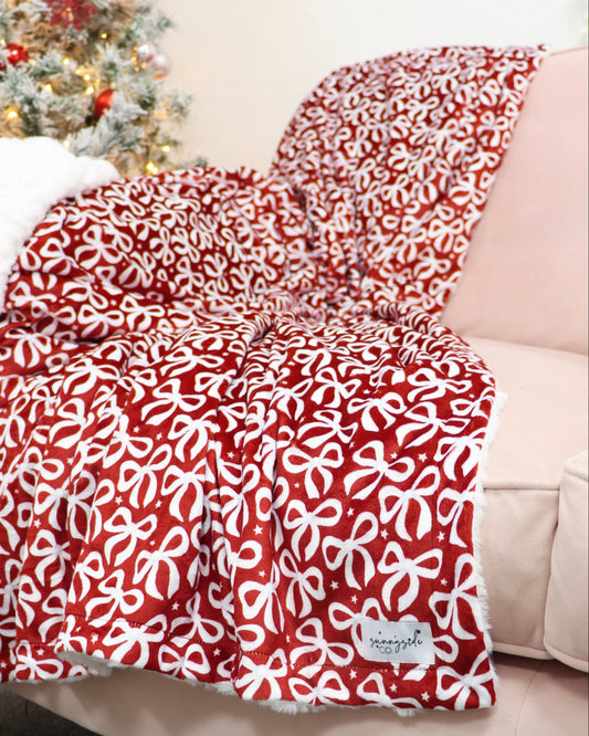 Bow So Festive - XL Plush Blanket