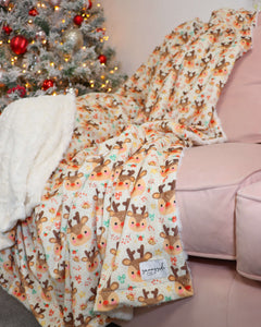 Reindeer Kisses - XL Plush Blanket