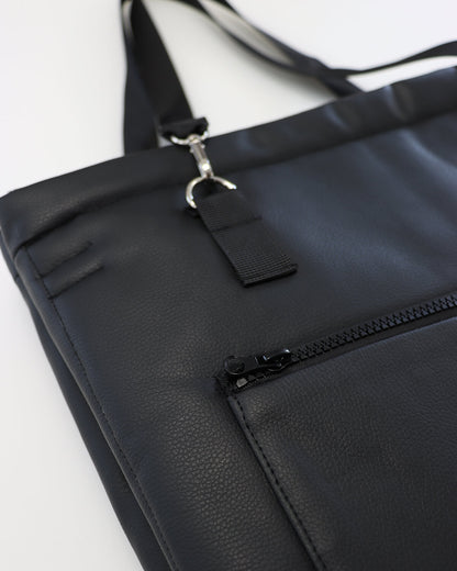 The Original Faux Leather Mat Bag - BLACK