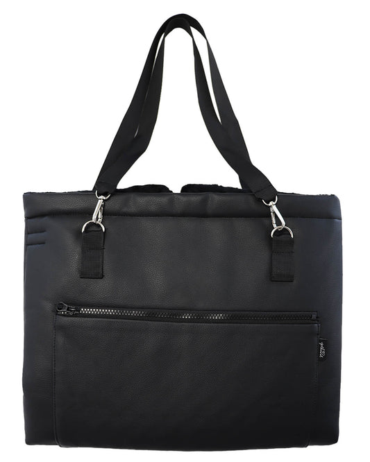 The Original Faux Leather Mat Bag - BLACK