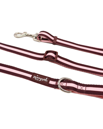 Adjustable Lead - Burgundy Stripes