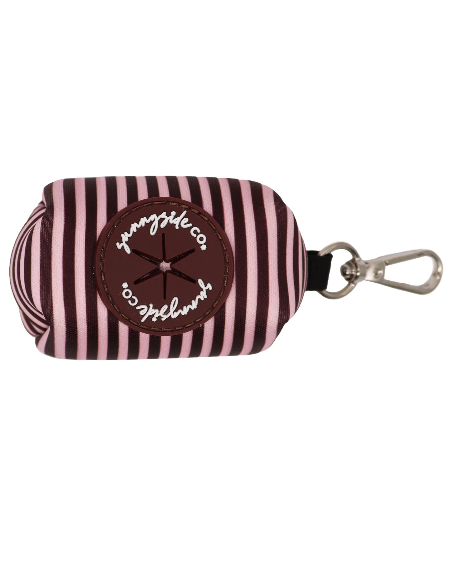 Poo Bag Holder - Burgundy Stripes