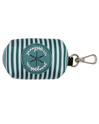Poo Bag Holder - Teal Stripes