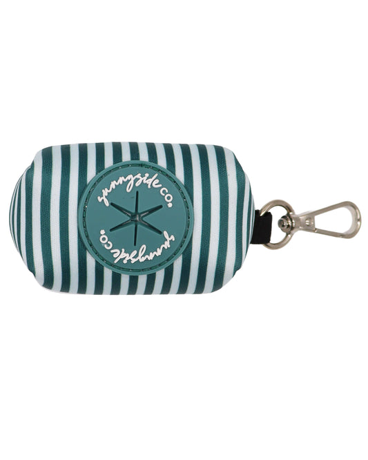 Poo Bag Holder - Teal Stripes