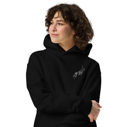 Oversized 'DOG Mum Club' Hoodie - Black