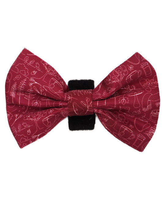 Bow Tie - Burgundy Doodles