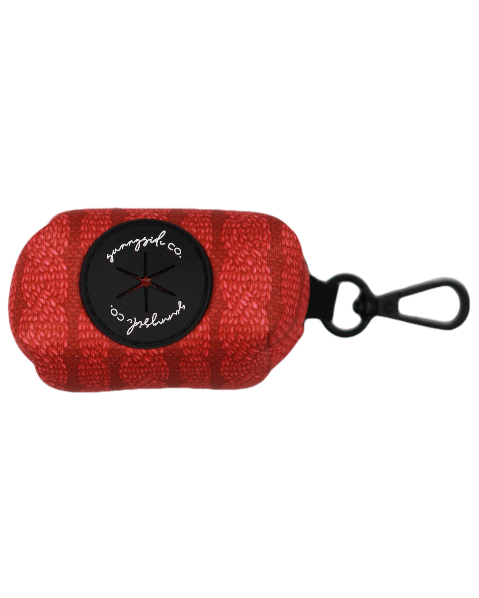 Poo Bag Holder - Stitched with Love - BERRY RED